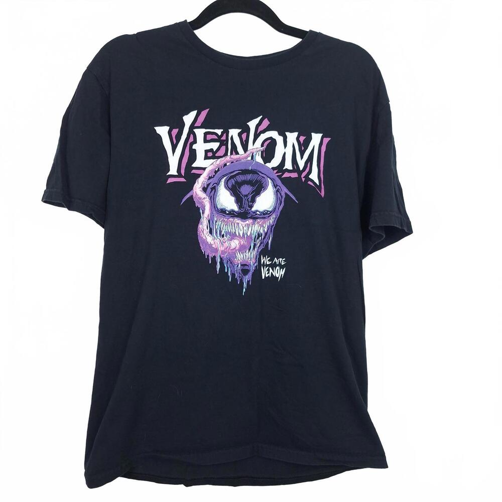 Marvel Men's Venom Graphic Short Sleeve T-shirt Black with We are Venom Size L